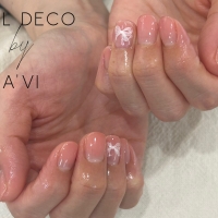 春を感じるリボンネイル♪